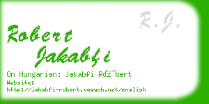 robert jakabfi business card